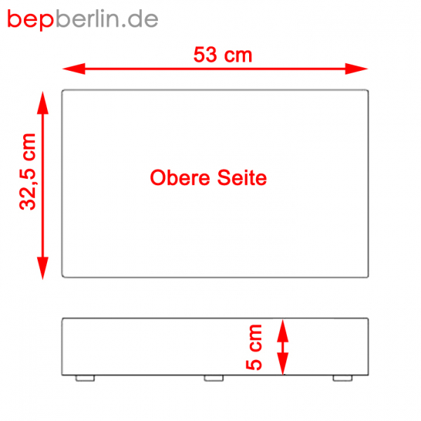 60 x 40 x 4 cm Profi-Schneidebrett - Kunststoff